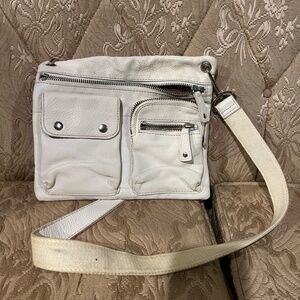 Fossil White leather cross body purse